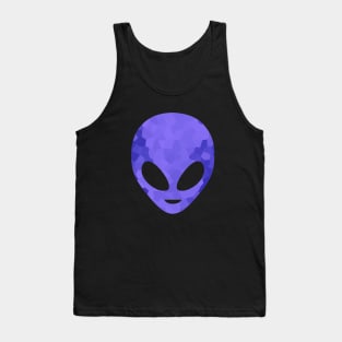 BLUE Alien Head Tank Top